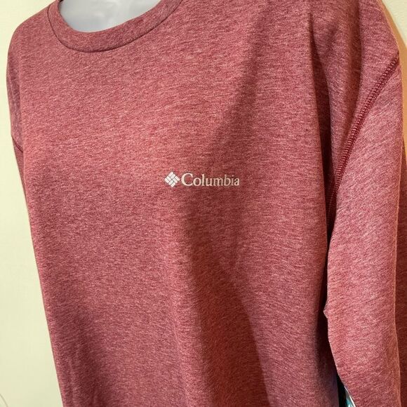 Columbia Long Sleeve Omni-Wick Mens Crew Top Burgandy 2X NWT - Picture 2 of 11